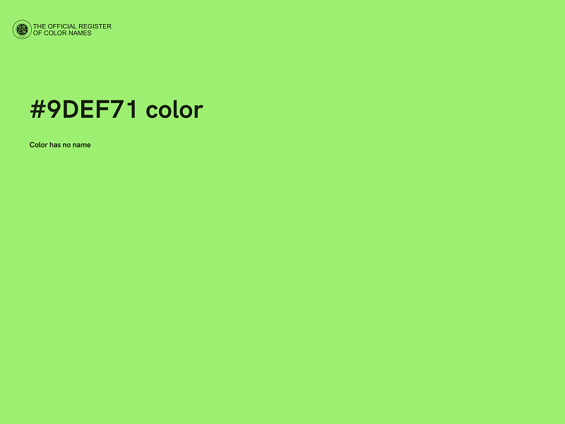 #9DEF71 color image