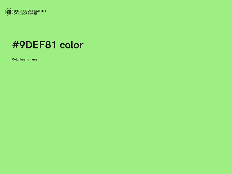 #9DEF81 color image