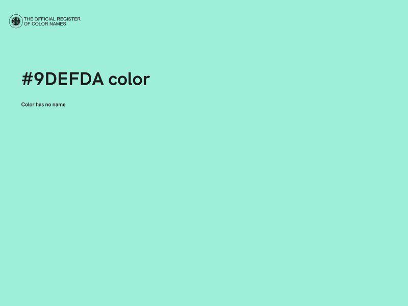 #9DEFDA color image