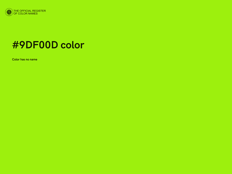 #9DF00D color image