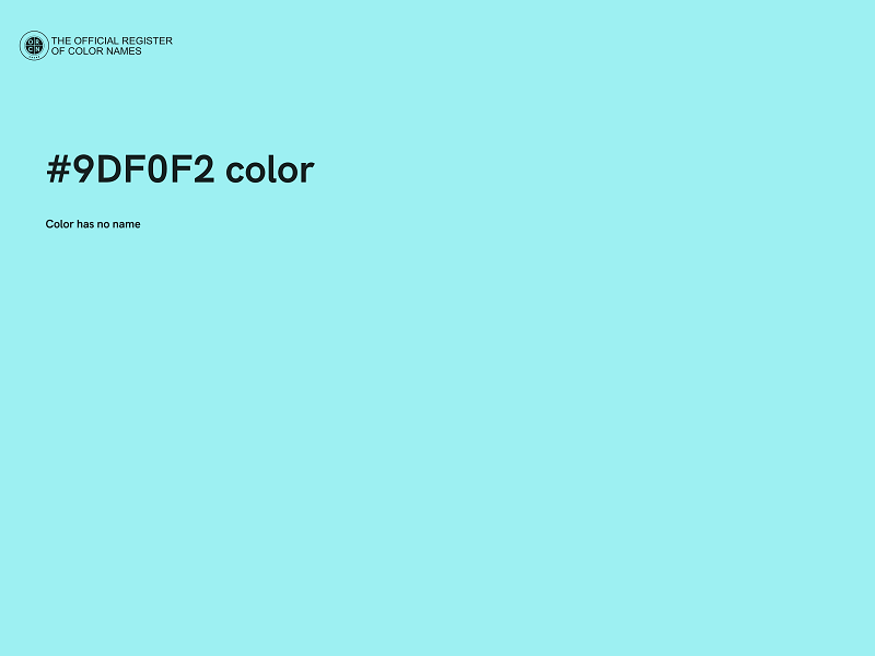 #9DF0F2 color image