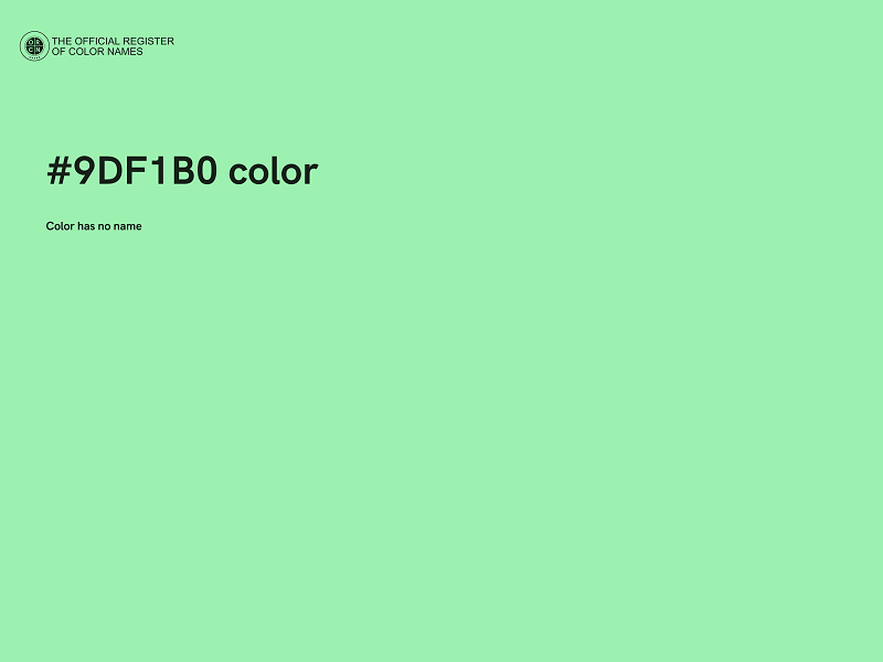 #9DF1B0 color image