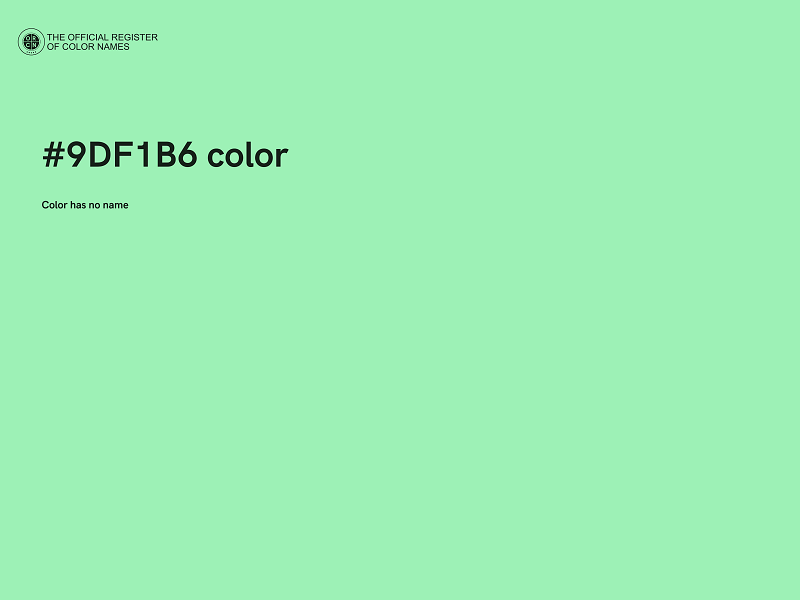 #9DF1B6 color image