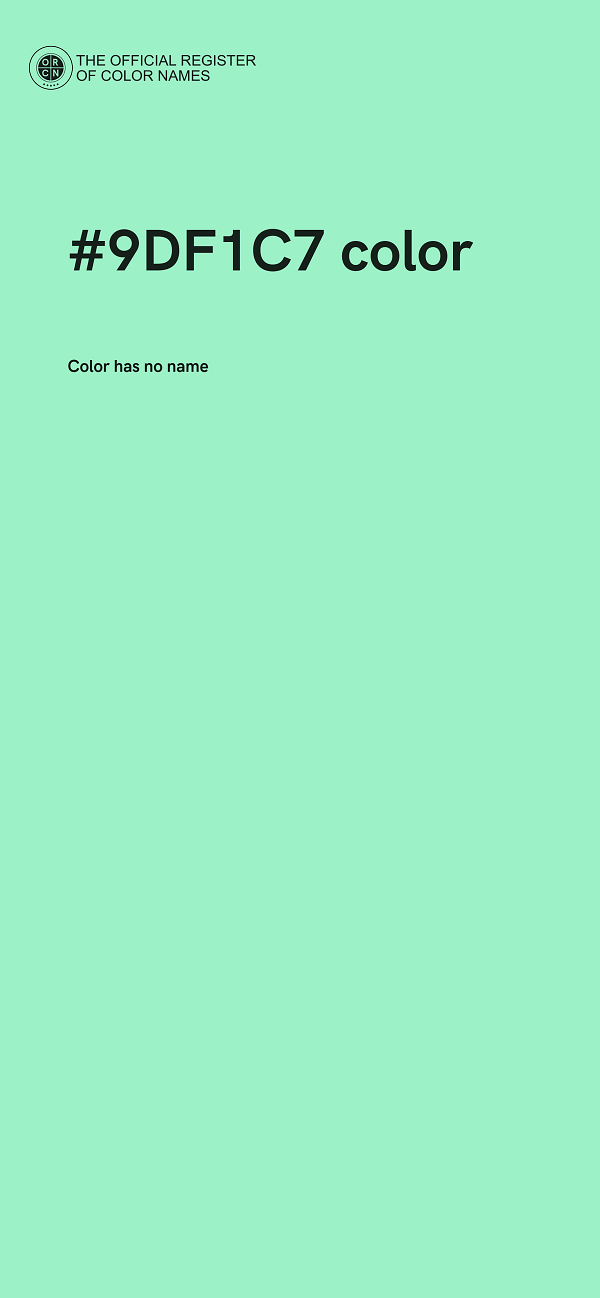 #9DF1C7 color image