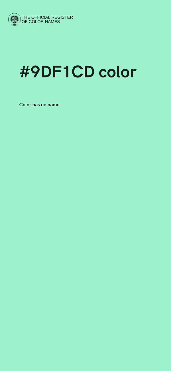 #9DF1CD color image
