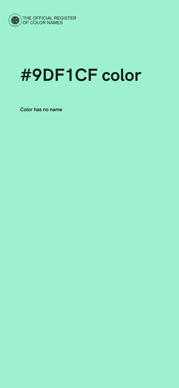 #9DF1CF color image