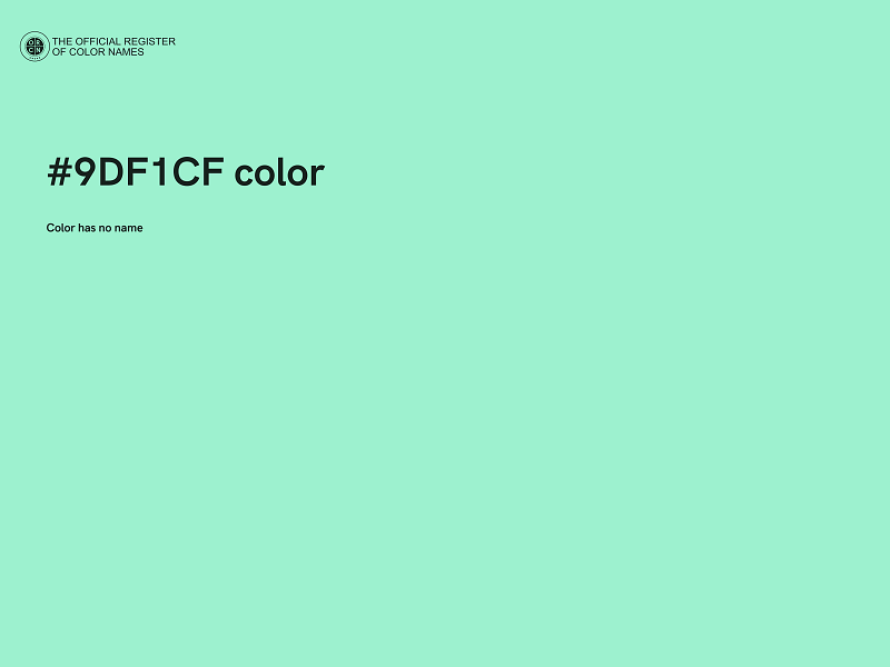 #9DF1CF color image