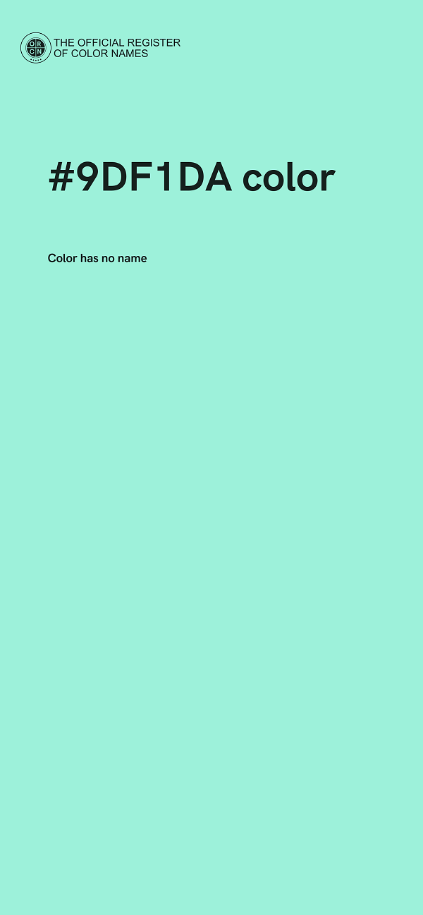 #9DF1DA color image