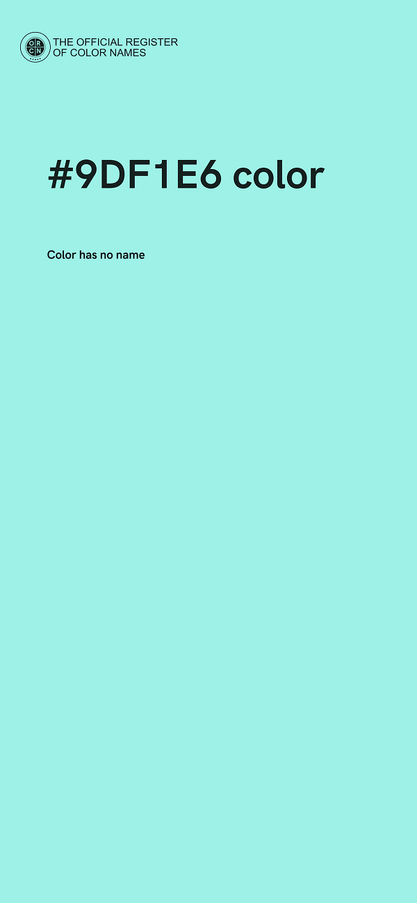 #9DF1E6 color image