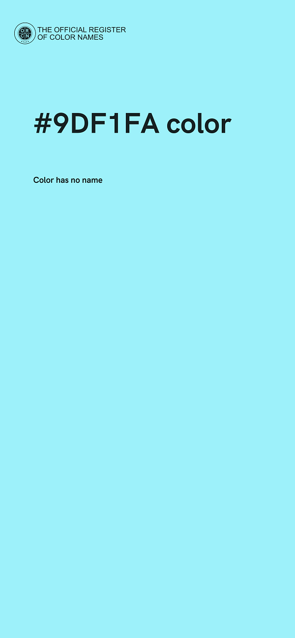 #9DF1FA color image