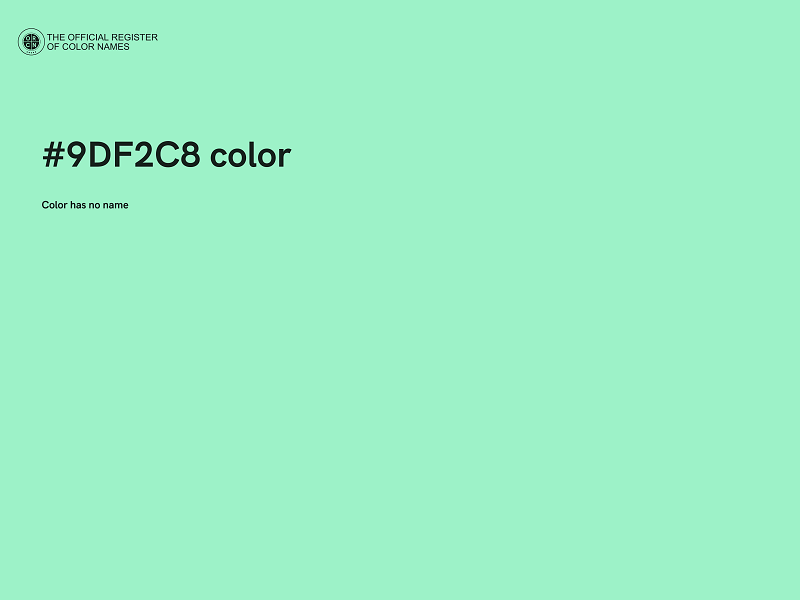 #9DF2C8 color image