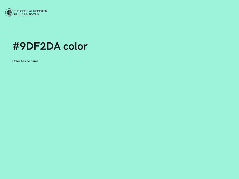 #9DF2DA color image