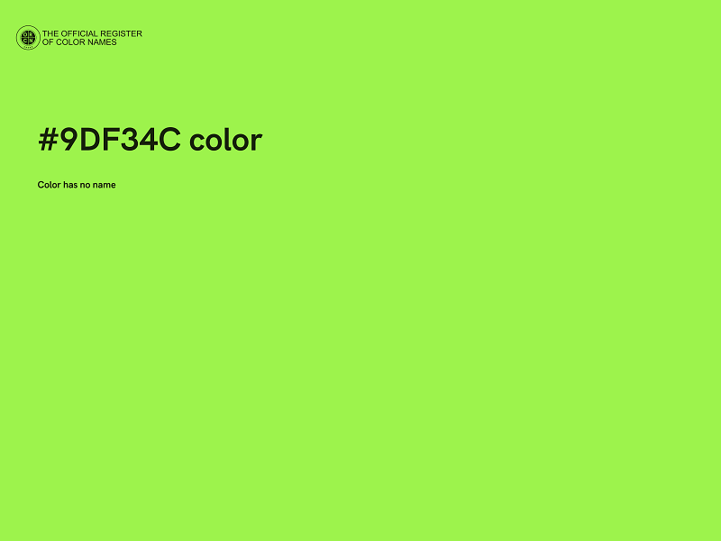 #9DF34C color image