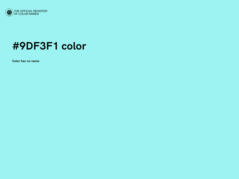 #9DF3F1 color image