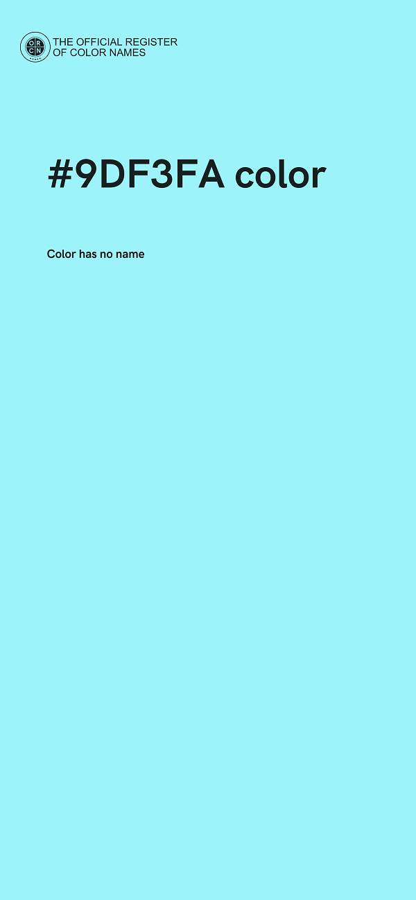 #9DF3FA color image