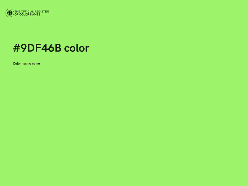 #9DF46B color image