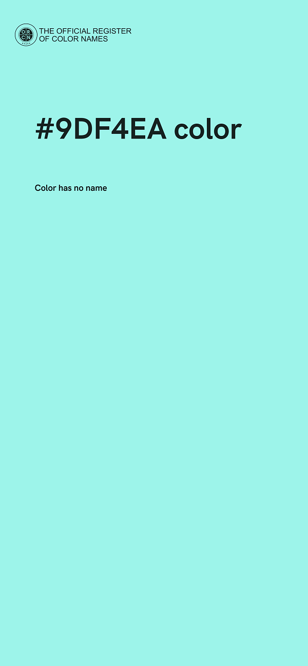 #9DF4EA color image