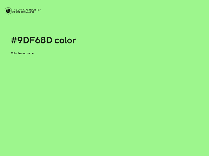 #9DF68D color image