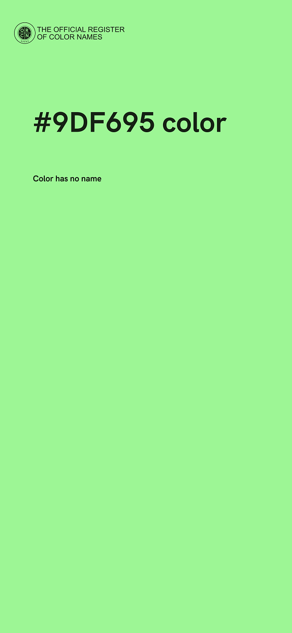#9DF695 color image