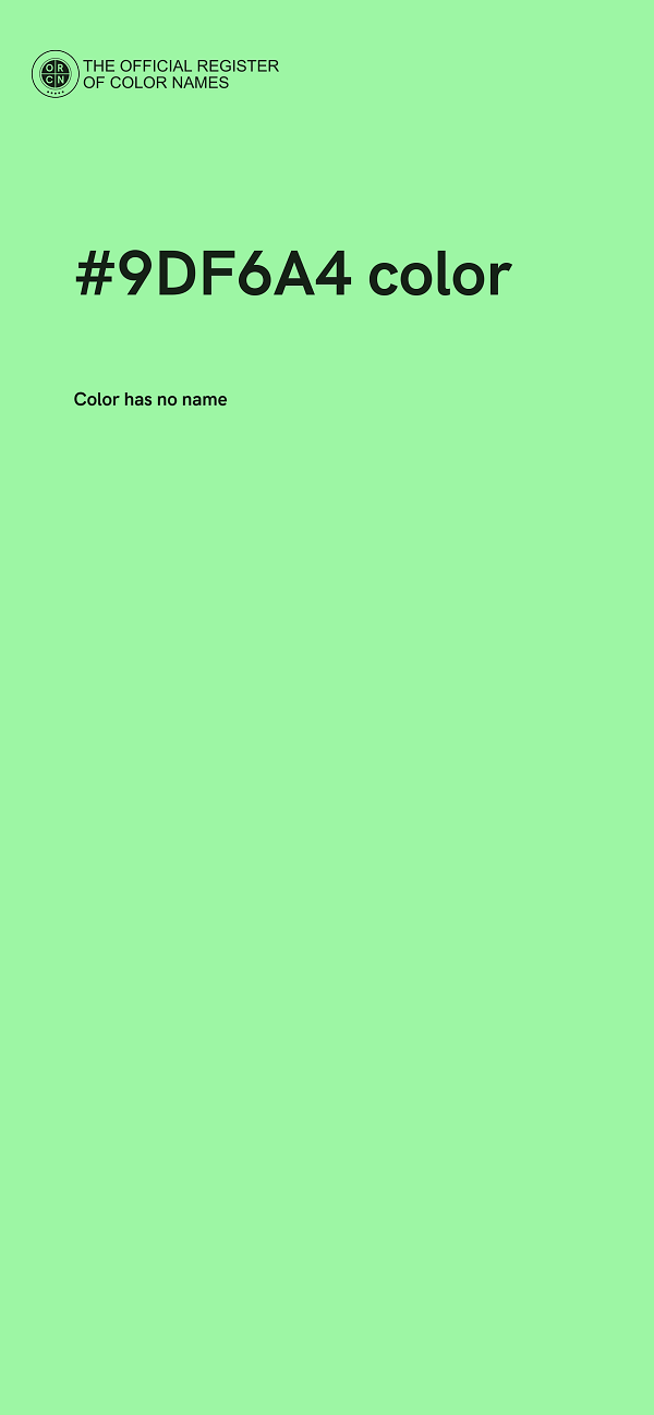 #9DF6A4 color image
