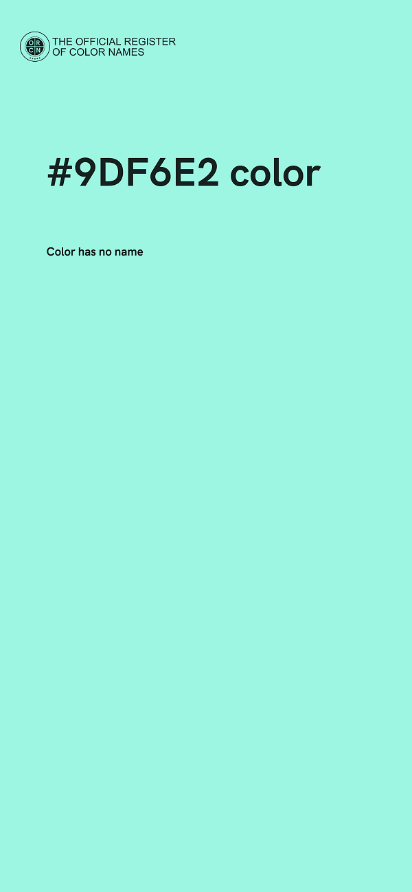 #9DF6E2 color image