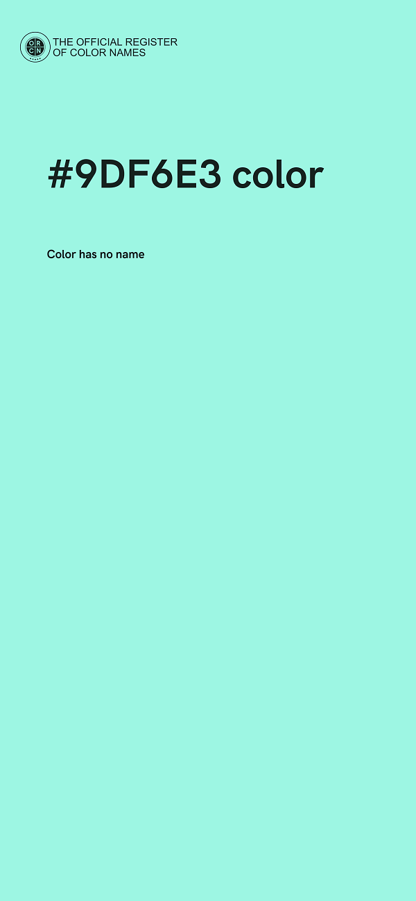 #9DF6E3 color image