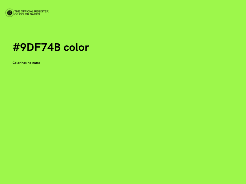 #9DF74B color image