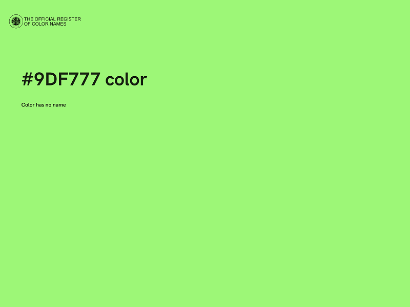 #9DF777 color image