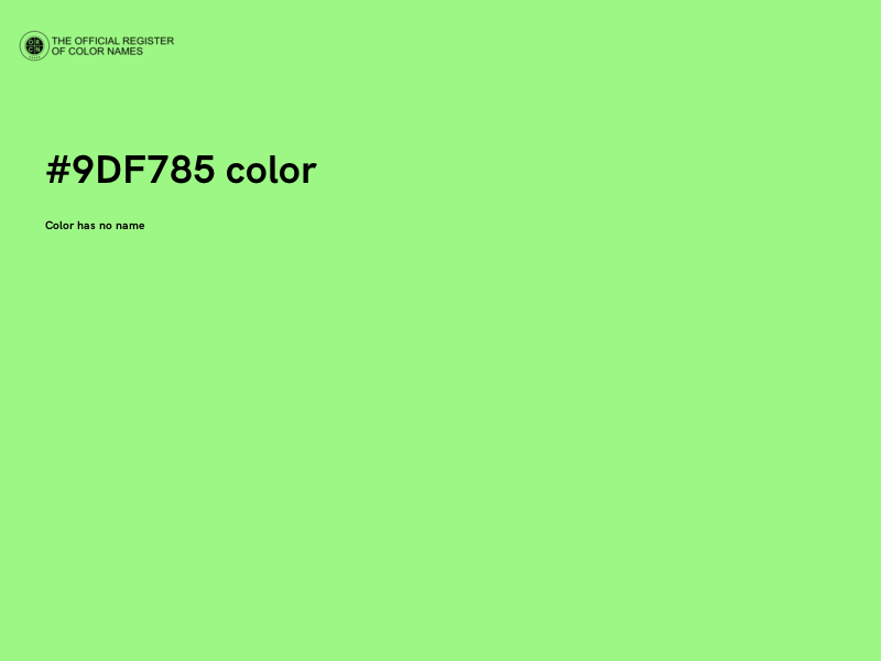 #9DF785 color image