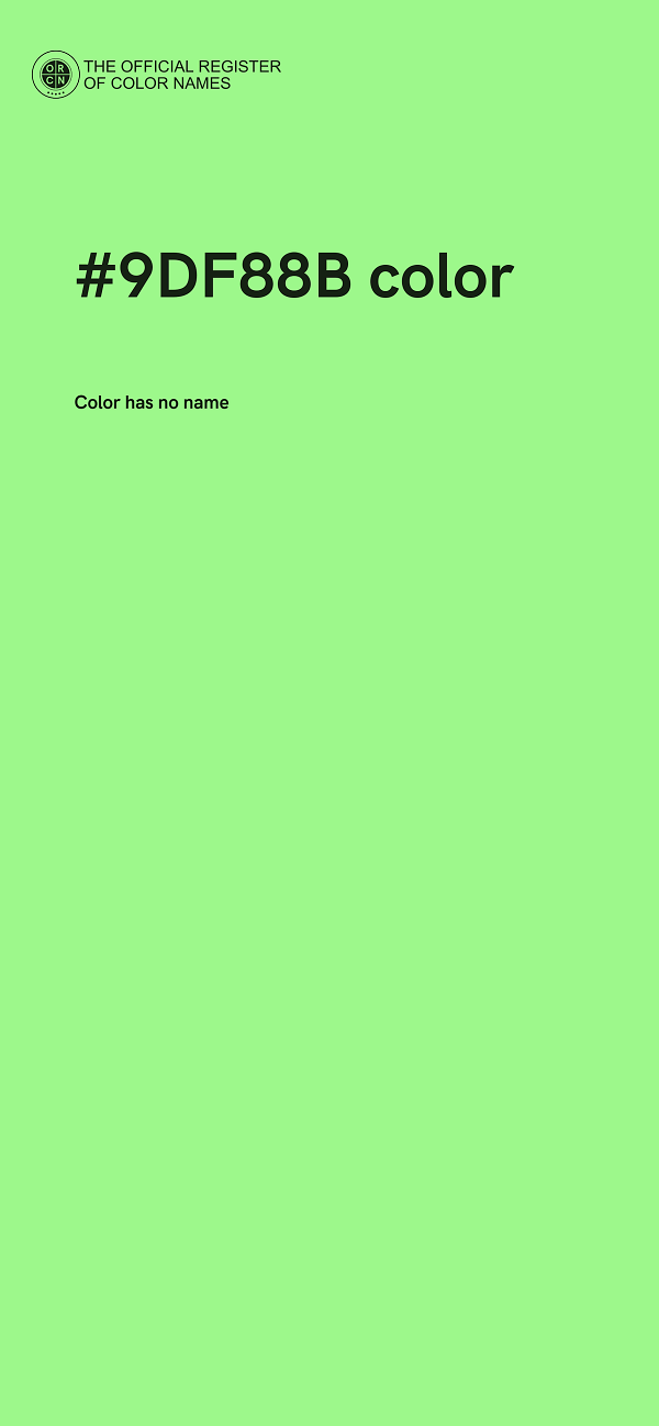 #9DF88B color image