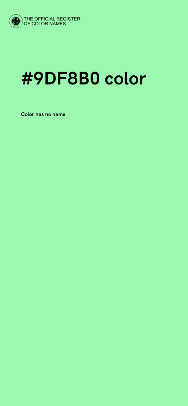 #9DF8B0 color image