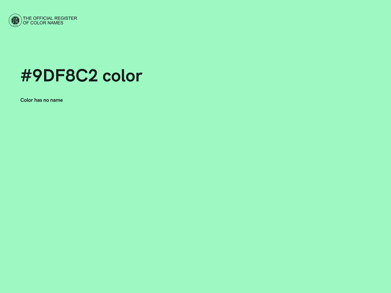 #9DF8C2 color image