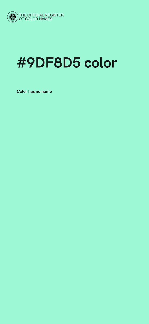 #9DF8D5 color image
