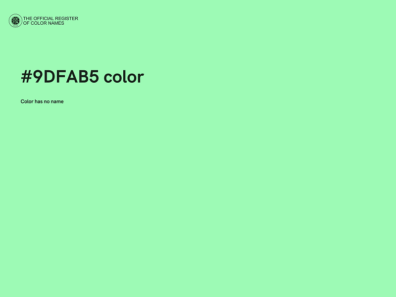 #9DFAB5 color image