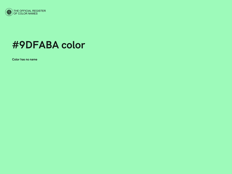 #9DFABA color image