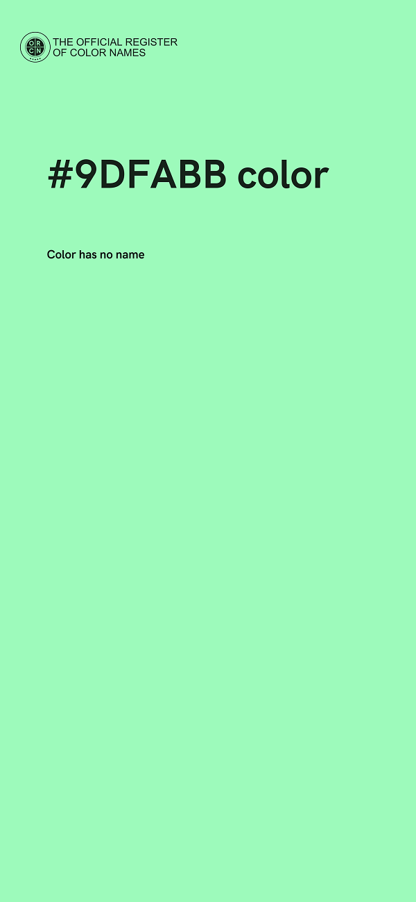 #9DFABB color image