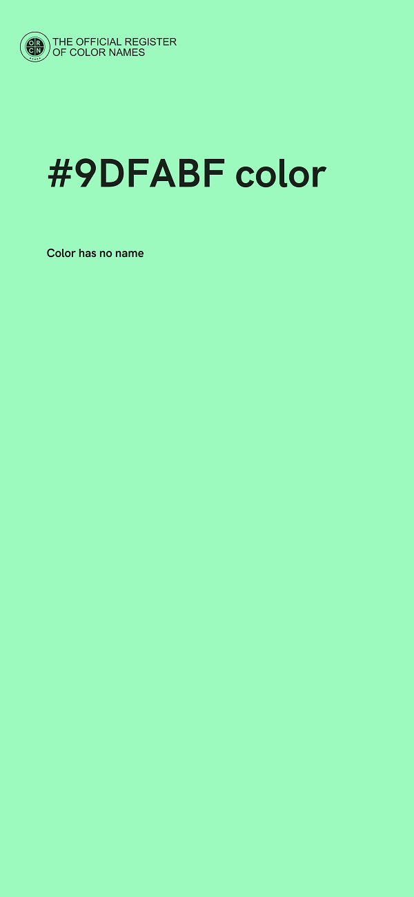 #9DFABF color image