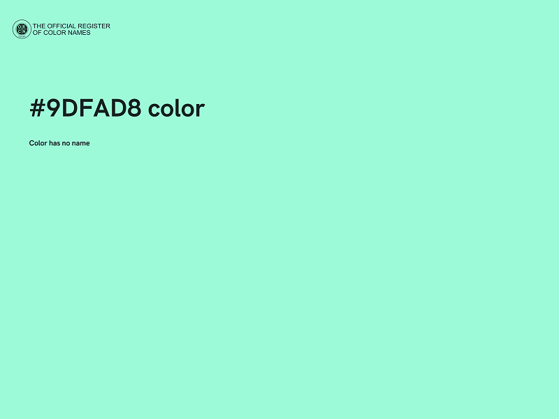 #9DFAD8 color image