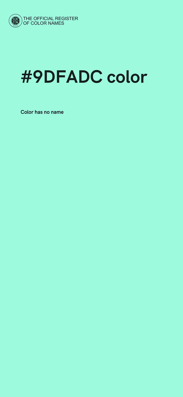 #9DFADC color image