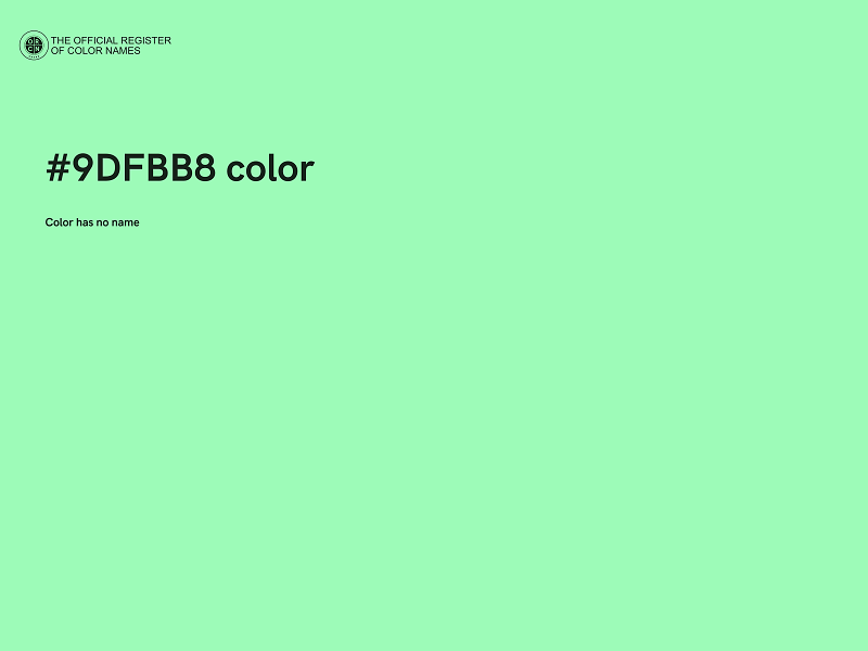 #9DFBB8 color image