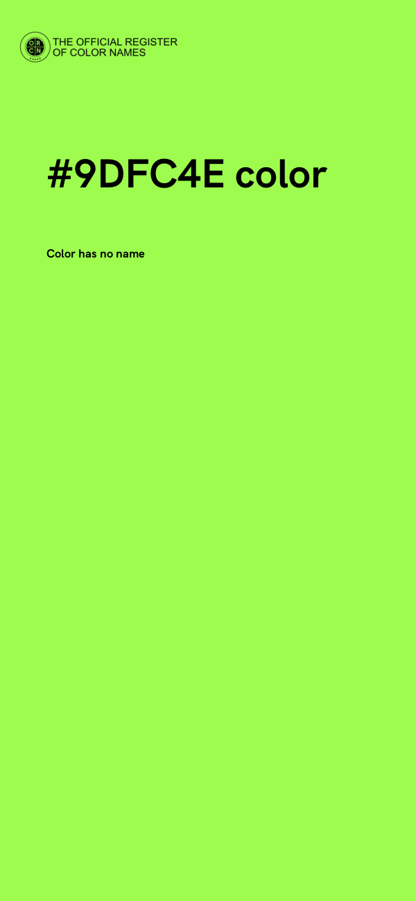 #9DFC4E color image
