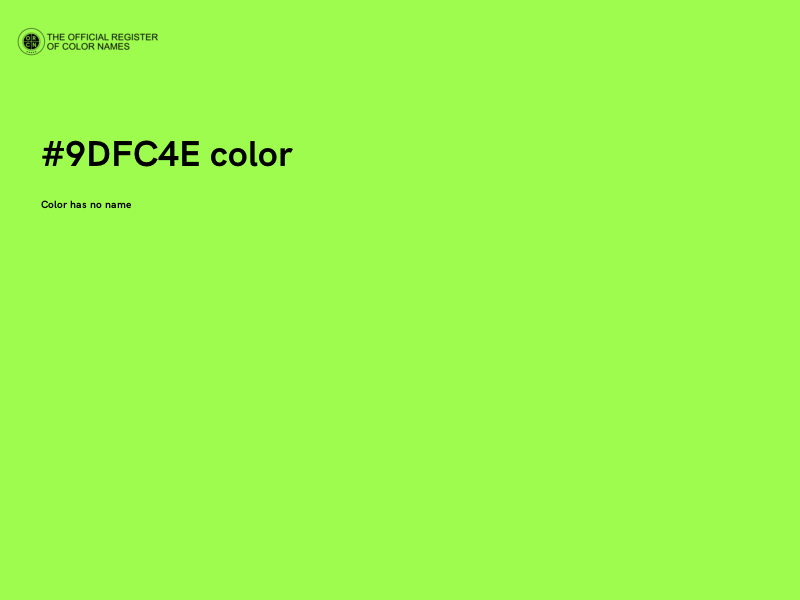 #9DFC4E color image