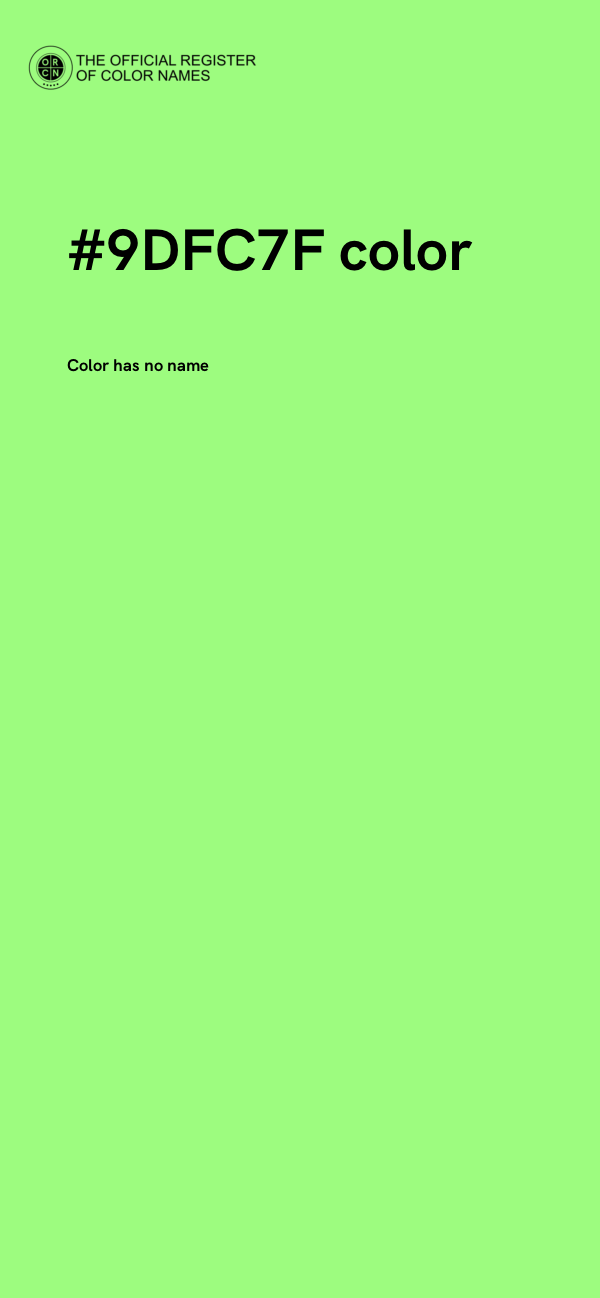 #9DFC7F color image