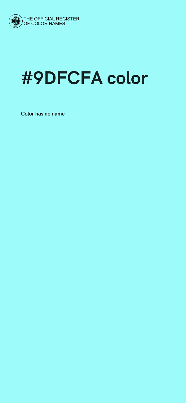 #9DFCFA color image