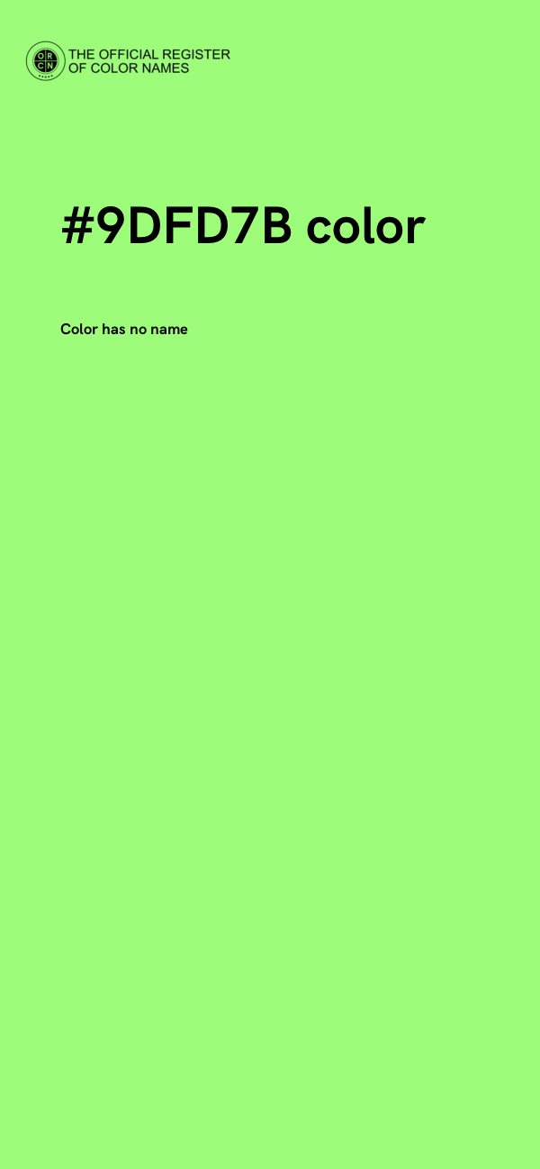 #9DFD7B color image