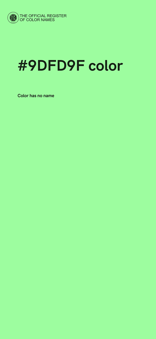 #9DFD9F color image