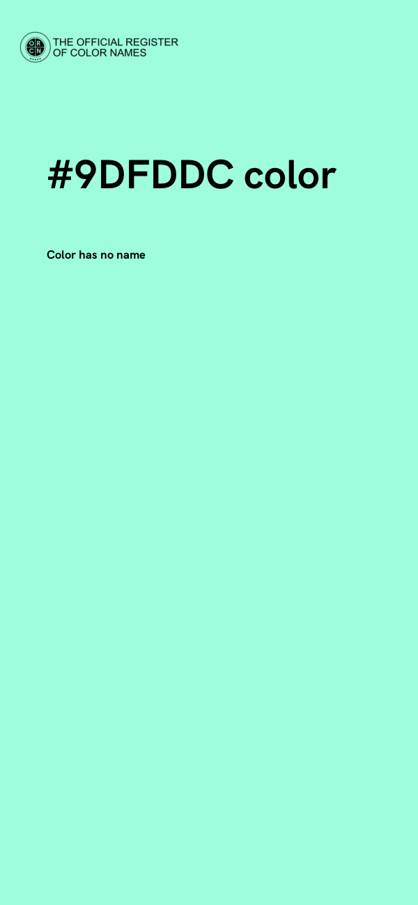 #9DFDDC color image