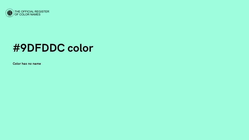 #9DFDDC color image