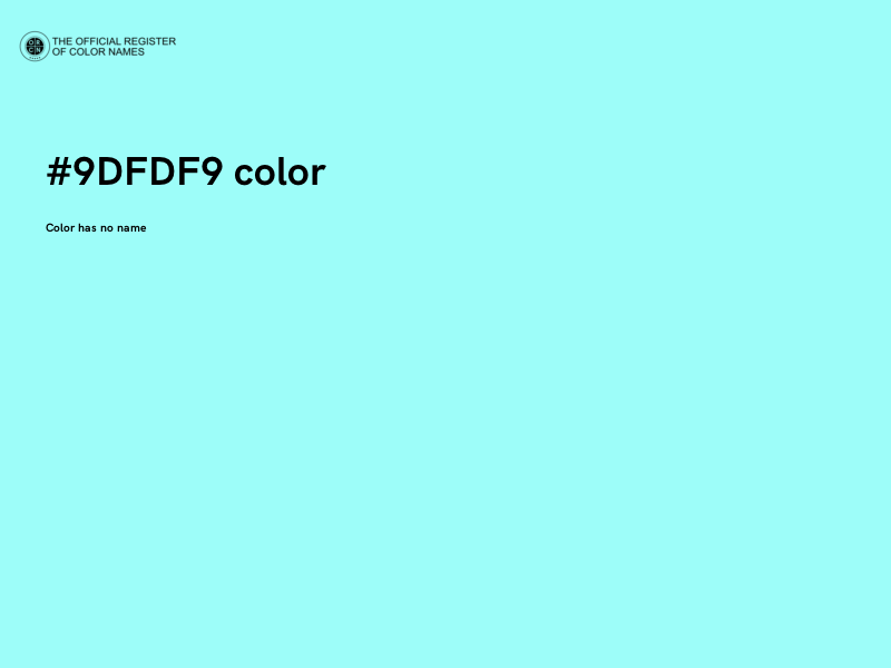 #9DFDF9 color image