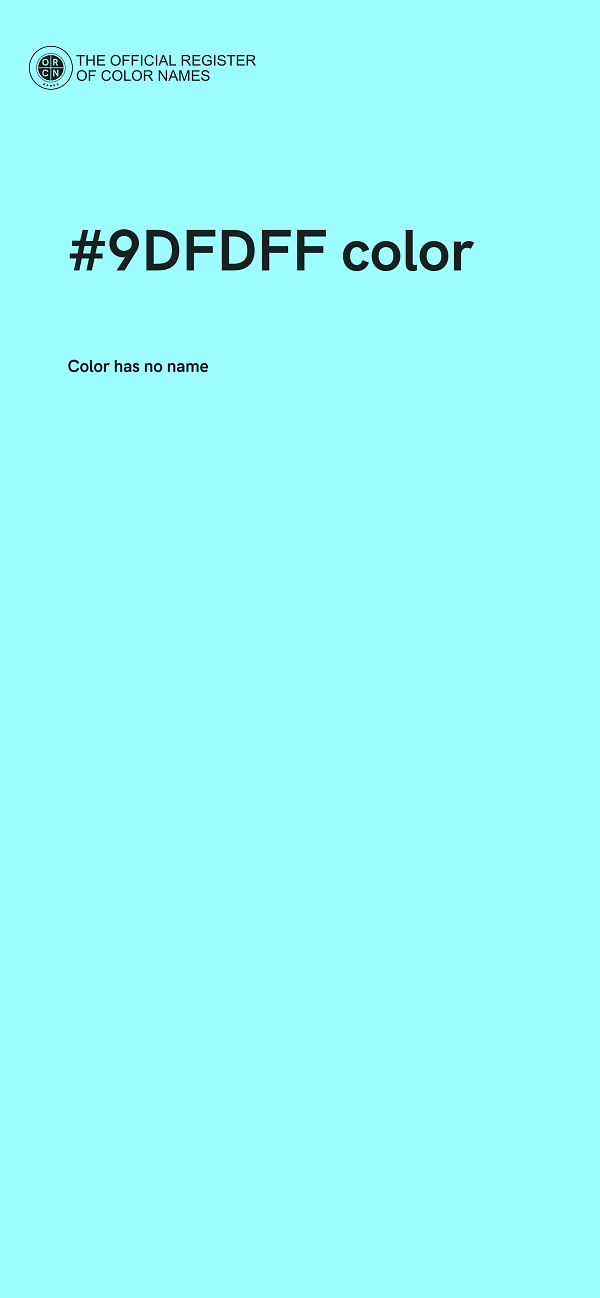 #9DFDFF color image